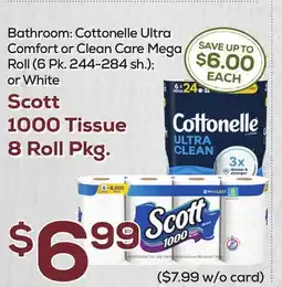 DeCicco & Sons Scott 1000 Tissue 8 Roll Pkg offer