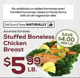 DeCicco & Sons Stuffed Boneless Chicken Breast offer