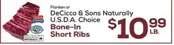 DeCicco & Sons Flanken or Bone in Short Ribs offer