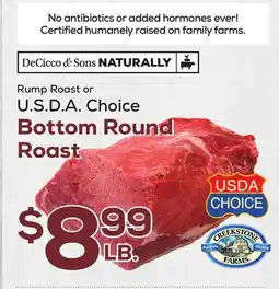DeCicco & Sons Bottom Round Roast offer