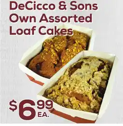 DeCicco & Sons DeCicco & Sons Own Assorted Loaf Cakes offer