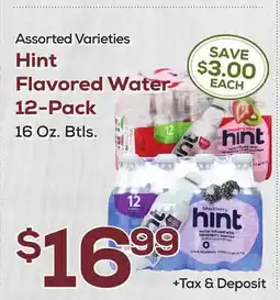 DeCicco & Sons Hint Flavored Water 12-Pack offer