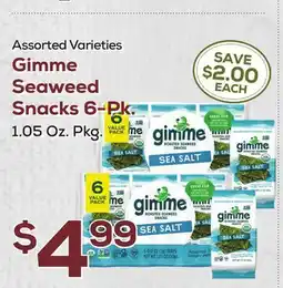 DeCicco & Sons Gimme Seaweed Snacks 6-Pk offer