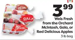Weis Markets Weis Fresh from the Orchard McIntosh, Gala, or Red Delicious Apples offer