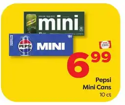 Weis Markets Pepsi Mini Cans offer