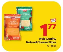 Weis Markets Weis Quality Natural Cheese Slices offer