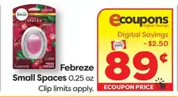 Weis Markets Febreze Small Spaces offer