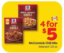 Weis Markets McCormick Chili Mix offer