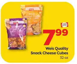 Weis Markets Weis Quality Snack Cheese Cubes offer