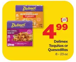 Weis Markets Delimex Taquitos or Quesadillas offer