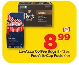 Weis Markets LavAzza Coffee Bags 8-12 oz Peet's K-Cup Pods 10 ct offer