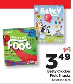 Weis Markets Betty Crocker Fruit Snacks offer
