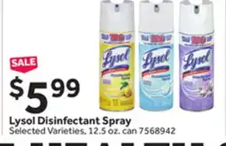 Stop&Shop Lysol Disinfectant Spray offer