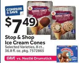 Stop&Shop Stop & Shop Ice Cream Cones offer