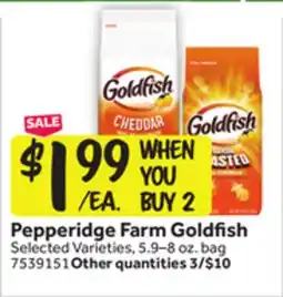Stop&Shop Pepperidge Farm Goldfish offer