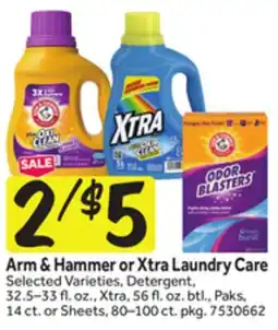 Stop&Shop Arm & Hammer or Xtra Laundry Care offer