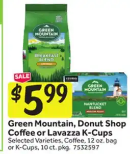 Stop&Shop Green Mountain, Donut Shop Coffee or Lavazza K-Cups offer