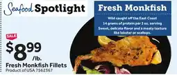 Stop&Shop Fresh Monkfish Fillets offer