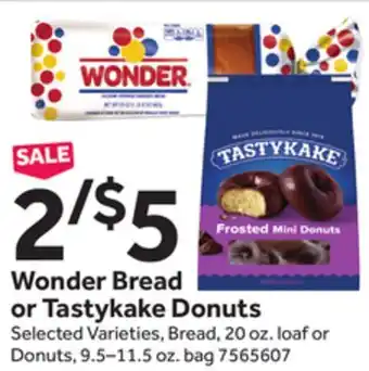 Stop&Shop Wonder Bread or Tastykake Donuts offer