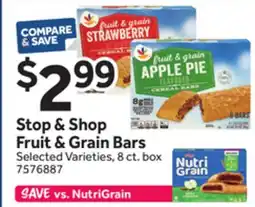 Stop&Shop Stop & Shop Fruit & Grain Bars offer