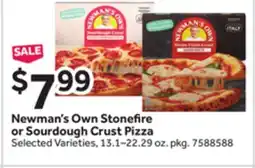 Stop&Shop Newman's Own Stonefire or Sourdough Crust Pizza offer