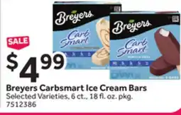 Stop&Shop Breyers Carbsmart Ice Cream Bars offer