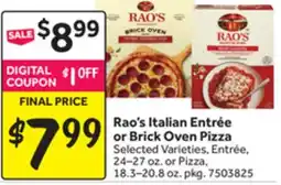 Stop&Shop Rao's Italian Entrée or Brick Oven Pizza offer
