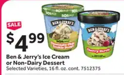 Stop&Shop Ben & Jerry's Ice Cream or Non-Dairy Dessert offer