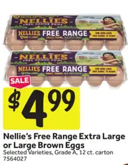 Stop&Shop Nellie's Free Range Extra Large or Large Brown Eggs offer