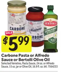 Stop&Shop Carbone Pasta or Alfredo Sauce or Bertolli Olive Oil offer