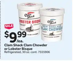 Stop&Shop Clam Shack Clam Chowder or Lobster Bisque offer