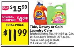 Stop&Shop Tide, Downy or Gain Laundry Care offer