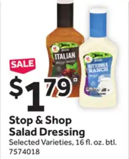 Stop&Shop Stop & Shop Salad Dressing offer
