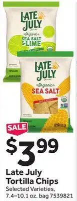 Stop&Shop Late July Tortilla Chips offer