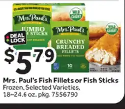 Stop&Shop Mrs. Paul's Fish Fillets or Fish Sticks offer