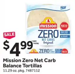 Stop&Shop Mission Zero Net Carb Balance Tortillas offer