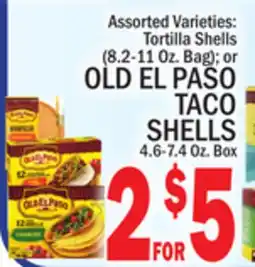 C Town OLD EL PASO TACO SHELLS 4.6-7.4 Oz. Box offer