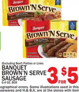 C Town BANQUET BROWN'N SERVE SAUSAGE offer