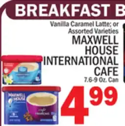 C Town MAXWELL HOUSE INTERNATIONAL CAFE offer