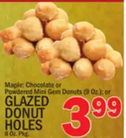 C Town GLAZED DONUT HOLES 8 Oz. Pkg offer