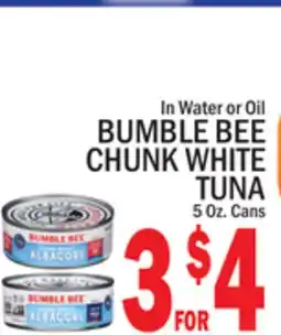 C Town BUMBLE BEE CHUNK WHITE TUNA offer