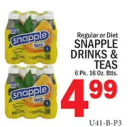 C Town SNAPPLE DRINKS & TEAS offer