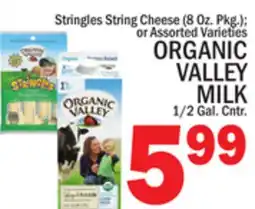 C Town ORGANIC VALLEY MILK 1/2 Gal. Cntr offer