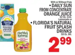 C Town DAILY SUN FROM CONCENTRATE ORANGE JUICE 52 Oz. Cntr offer