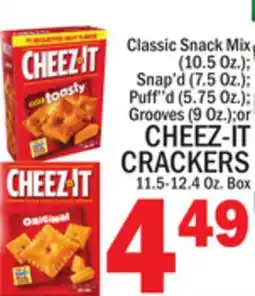 C Town CHEEZ-IT CRACKERS 11.5-12.4 Oz. Box offer