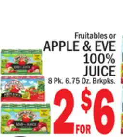 C Town APPLE & EVE 100% JUICE offer