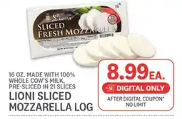 Kings Food Markets LIONI SLICED MOZZARELLA LOG offer