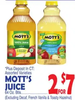 Bravo Supermarkets MOTT'S JUICE offer