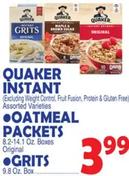 Bravo Supermarkets QUAKER INSTANT offer