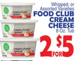 Bravo Supermarkets FOOD CLUB CREAM CHEESE offer